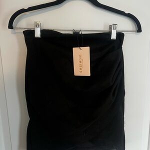 SHEIN Black suede Pencil Skirt